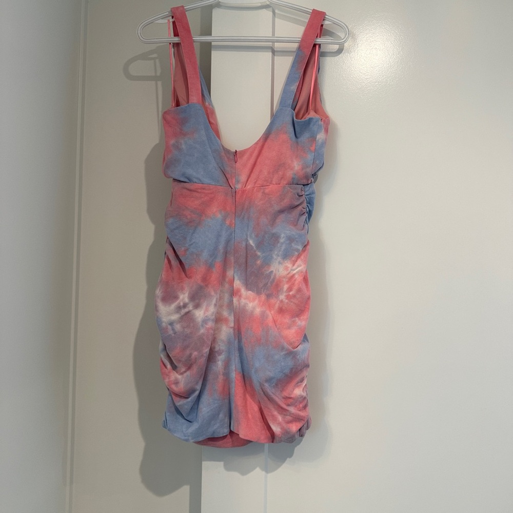 SUPERDOWN Georgie Ruched Mini Dress in Pink Multi
 from Revolve - Picture 5 of 6